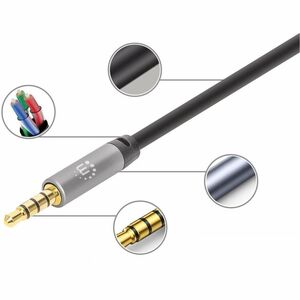 Manhattan CABLE AUDIO ESTEREO 3.5MM 1.0M MACHO-MACHO - imagen 10