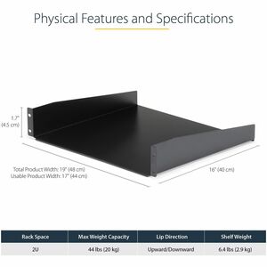 StarTech.com CHAROLA UNIVERSAL PARA ARMARIO RACK DE SERVIDORES . - imagen 4