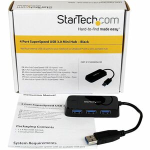 StarTech.com CONCENTRADOR HUB USB 3.0 4 PUERTOS PARA LAPTOP NEGRO . - imagen 5