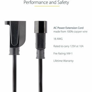 StarTech.com CABLE DE 30CM DE ALIMENTACION C14 A NEMA 5-15R PARA COMPUTADOR. - imagen 4