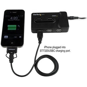 StarTech.com Concentrador Hub USB de 6 Puertos - 2x USB 3.0 -4x USB 2.0 - 1x USB Cargador de 2A - 6 Total USB Port(s) - 4 USB 2.0 Port(s) - 2 USB 3.0 Port(s) - PC, Mac