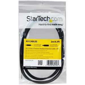 StarTech.com CABLE 2M EXTENSOR AUDIFONOS 4 PINES HEADSET DIADEMA JACK 3.5MM. - imagen 3