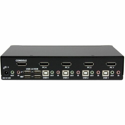 StarTech.com SWITCH CONMUTADOR KVM 4X DISPLAYPORT DP AUDIO HUB USB - imagen 3
