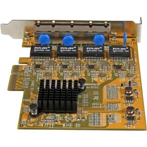 StarTech.com Tarjeta de Red PCI Express Ethernet Gigabit con 4 Puertos RJ45 - PCI Express x4 - 1.95Gbit/s Ratio de Transferencia de Datos - Realtek RTL8111G - 4 Puerto(s) - 4 - Par trenzado