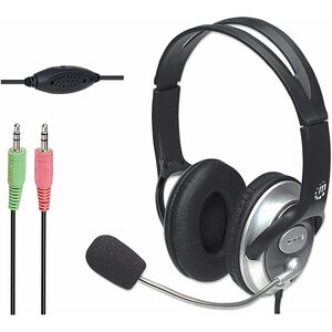 Manhattan AUDIFONOS DIADEMA ERGONOMICA MICROFONO CONTROL DE VOLUMEN 3.5MM - imagen 6