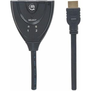 Manhattan SWITCH HUB HDMI 2 PTOS 1080P CON BOTON DE SELECCION MANUAL - imagen 3