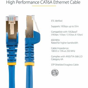StarTech.com CABLE DE RED ETHERNET CAT6A BL LINDADO DE 1.8M AZUL - imagen 4