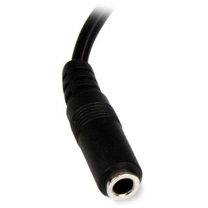 StarTech.com Startech.com Cable Adaptador De 15cm De Audio Estéreo Mini Jack De 3.5mm Hembra A 2x Rca Macho - Cable For Dispositivo De Audio, Ipod, Reproductor Mp3 - Níquel Conector Chapado - Negro