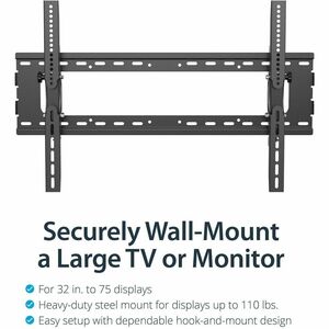 StarTech.com SOPORTE VESA DE PARED PARA TV LCD LED 32 A 75 PULGADAS - imagen 2