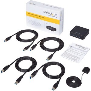 StarTech.com Switch Conmutador USB 3.0 4x4 para Compartir Dispositivos Periféricos - 5Gbps - 8 Total USB Port(s) - 8 USB 3.0 Port(s)