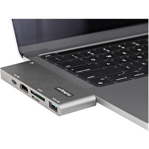 StarTech.com Adaptador Multipuertos USB C para MacBook Pro/Air, USB Tipo C a HDMI 4K, Power Delivery, SD/MicroSD, USB 3.0, Dock Mini USB-C - 1 Pantallas compatibles - 4K - 3840 x 2160 - 2 x USB 3.0 -
