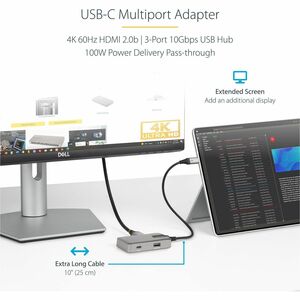 StarTech.com ADAPTADOR MULTIPUERTOS USB C HDMI 2.0B 4K 60HZ HDR10 - imagen 3