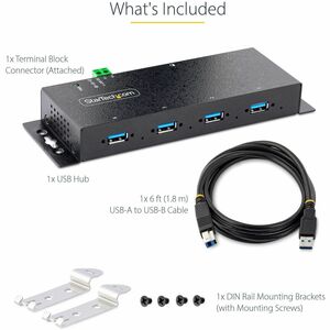 StarTech.com HUB INDUSTRIAL USB 3.0 DE 4 PUERTOS CONCENTRADOR USB-A - imagen 5