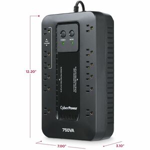 CyberPower NOBREAK UPS CYBERPOWER EC750 750VA/450W.ECO.STANDBY.12CONT.RJ11/ - imagen 2