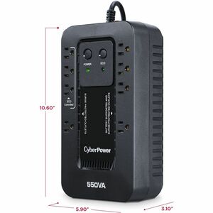 CyberPower NOBREAK UPS CYBERPOWER EC550 550VA/330W.ECO.STANDBY.8CONT.RJ11/U - imagen 5