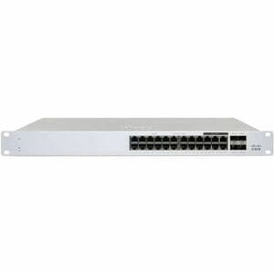 Cisco Meraki MS130 MS130-24P 24 Puertos Gestionable Conmutador Ethernet - Gigabit Ethernet - 1000Base-T, 1000Base-X - Blanco - 2 Capa compatible - 4 Ranuras SFP - 406W Consumo Energético - 370W Rendim