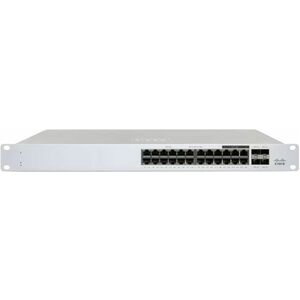 Cisco Meraki MS130 MS130-24P 24 Puertos Gestionable Conmutador Ethernet - Gigabit Ethernet - 1000Base-T, 1000Base-X - Blanco - 2 Capa compatible - 4 Ranuras SFP - 406W Consumo Energético - 370W Rendim