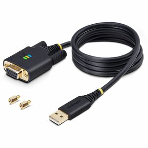 StarTech.com Cable Adaptador USB a Serial de Módem Nulo RS232 FTDI 1m - Retención COM - USB DB9 - Tornillos Intercambiables - Cable for Computadora de escritorio, Portátil, Dispositivo periférico, Mon