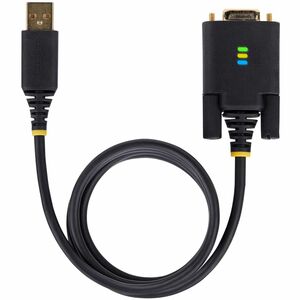 StarTech.com Cable Adaptador USB a Serial de Módem Nulo RS232 FTDI 1m - Retención COM - USB DB9 - Tornillos Intercambiables - Cable for Computadora de escritorio, Portátil, Dispositivo periférico, Mon