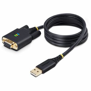 StarTech.com Cable Adaptador USB a Serial de Módem Nulo RS232 FTDI 1m - Retención COM - USB DB9 - Tornillos Intercambiables - Cable for Computadora de escritorio, Portátil, Dispositivo periférico, Mon