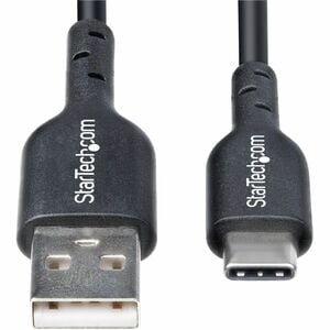 Cable Cargador USB-A a USB-C de 1m - Cable Adaptador USB-A a USB Tipo C - 3A - Cable de Carga y Sincronización - USB 2.0 - Recubrimiento de TPE - M/M - Negro