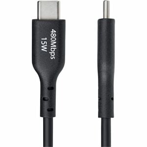 Cable Cargador USB-A a USB-C de 1m - Cable Adaptador USB-A a USB Tipo C - 3A - Cable de Carga y Sincronización - USB 2.0 - Recubrimiento de TPE - M/M - Negro