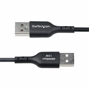 Cable Cargador USB-A a USB-C de 1m - Cable Adaptador USB-A a USB Tipo C - 3A - Cable de Carga y Sincronización - USB 2.0 - Recubrimiento de TPE - M/M - Negro
