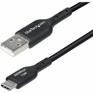 Cable Cargador USB-A a USB-C de 1m - Cable Adaptador USB-A a USB Tipo C - 3A - Cable de Carga y Sincronización - USB 2.0 - Recubrimiento de TPE - M/M - Negro