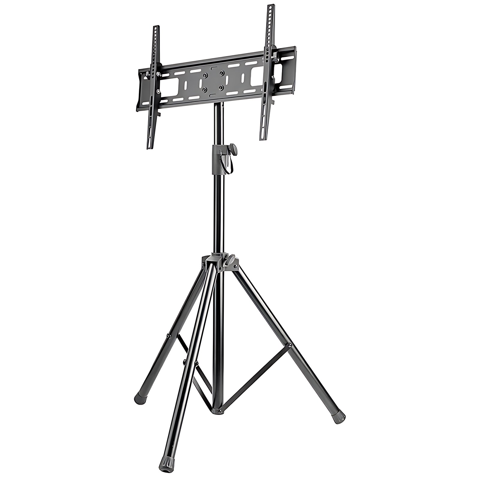 Manhattan Soporte Tv C/Tripode 35kg, 37″ A 70″ Ajuste Vertical – Hasta 177.8cm (70″) Para Pantalla Plana – 34.93kg Capacidad De Carga – 188cm Altura X 62cm Ancho – Suelo – Acero, Plástico – Negro – Inclinable, Perilla De Ajuste