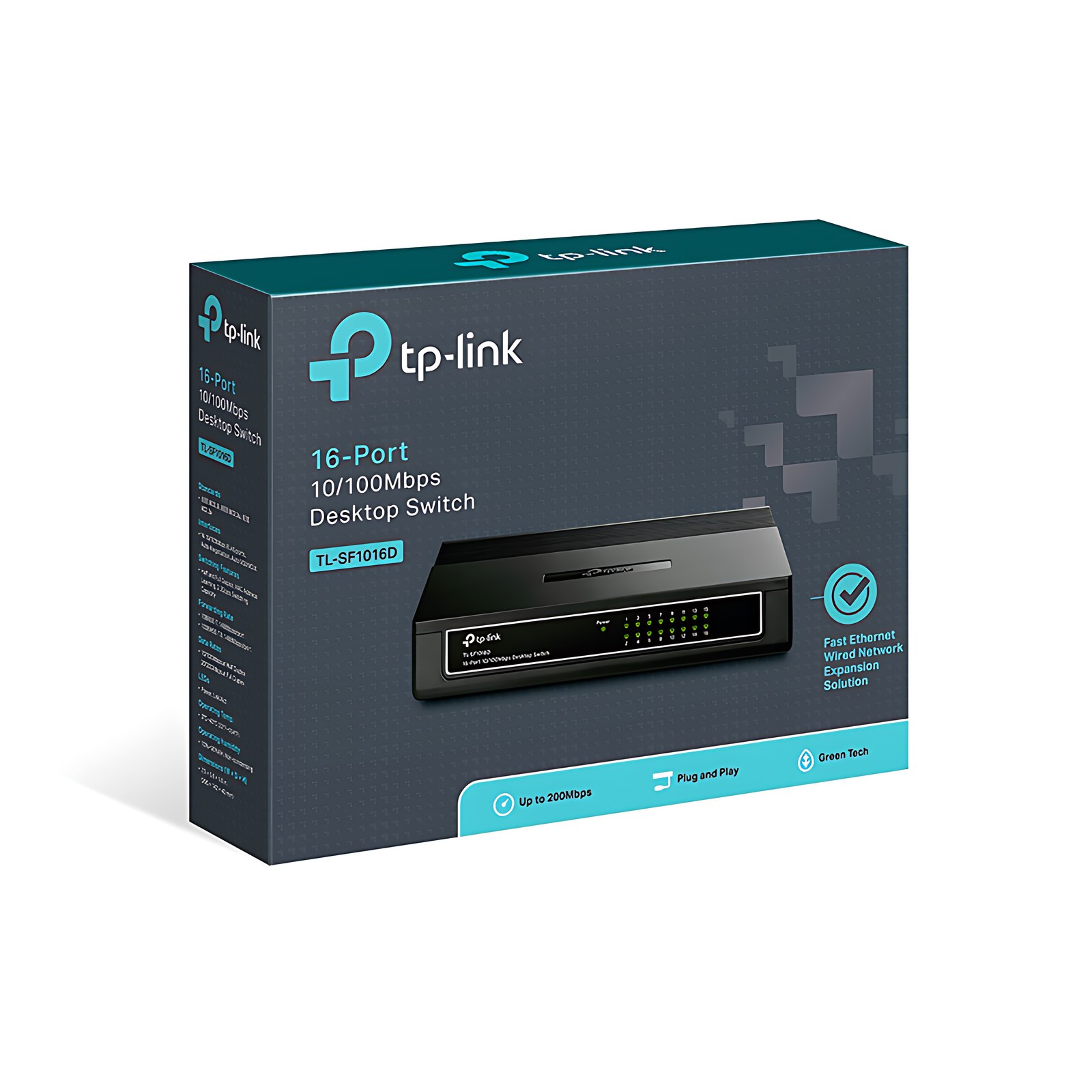 Tp-Link Switch No Administrable De 16 Puertos Fast Ethernet 10/100