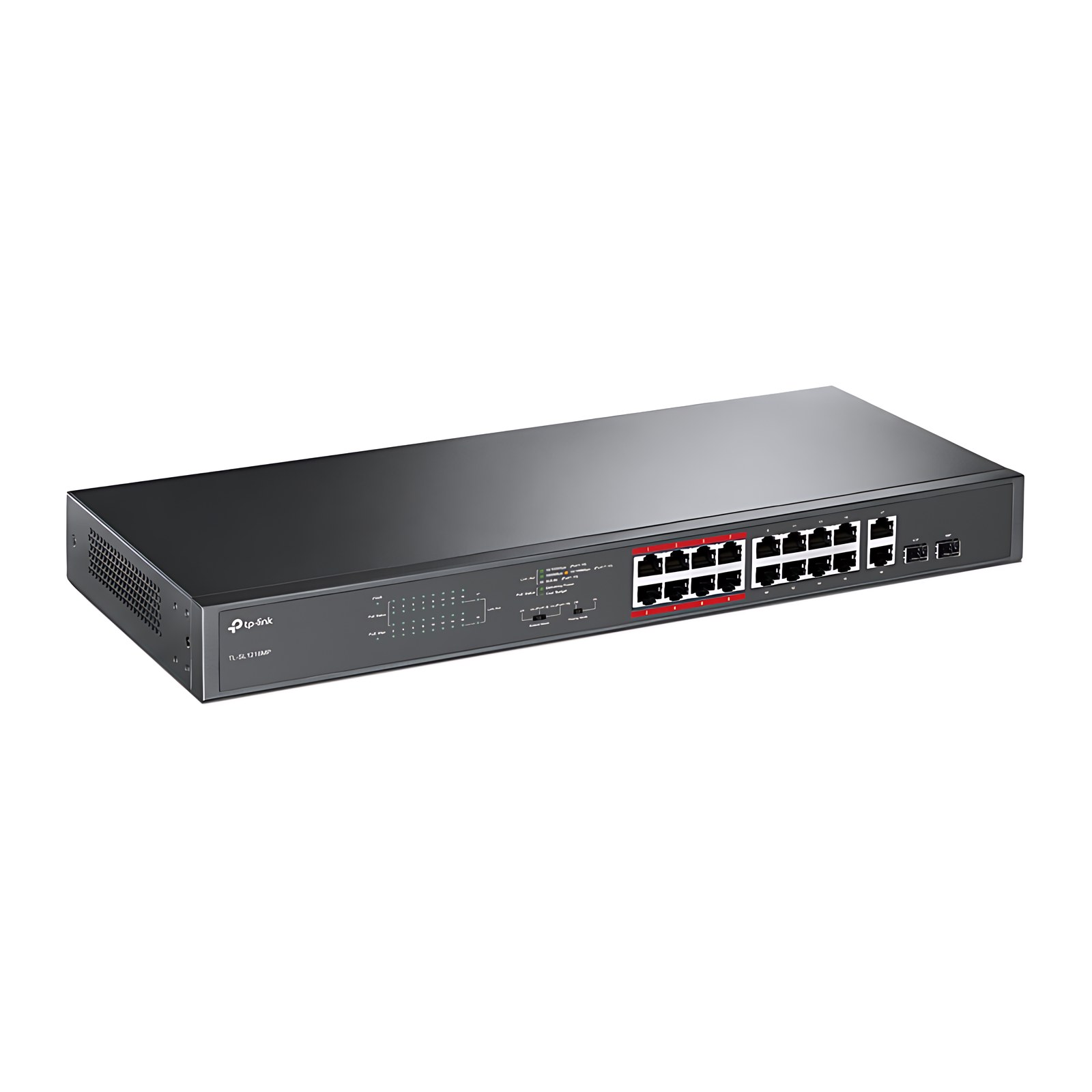 TP-Link switch de montaje en bastidor Gigabit de 18 puertos con 16 puertos PoE +
