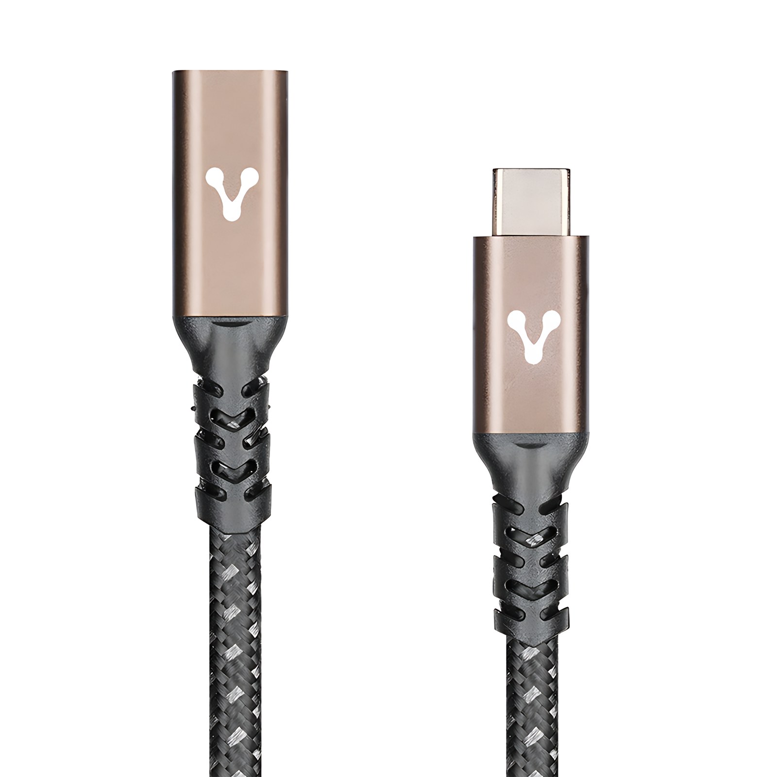 Vorago Extension Cable Cab-127 Type C Female-Type C Male 1 Meter 100w Black