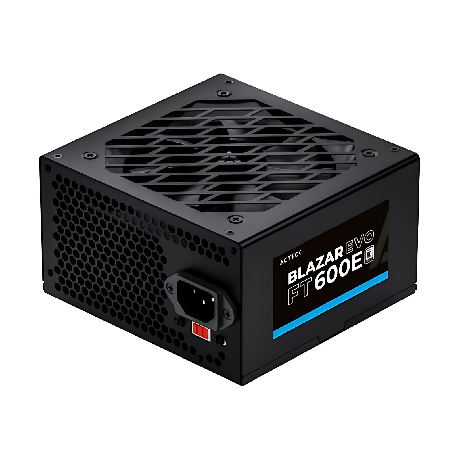 Fuente De Poder Acteck Atx Blazar Evo Ft600e / 600w / 1xatx 20+4 + 1xatx12v 4+4 + 2xsata + 2xmolex / 1xpcie 6+2 / Advanced Negro