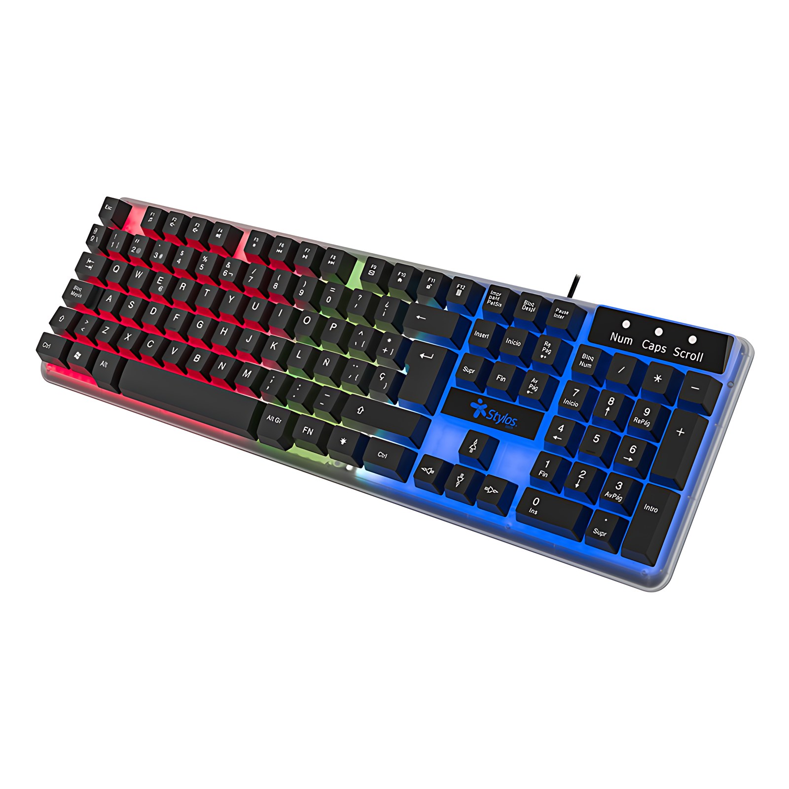 Stylos Teclado – Cable Conectividad – Usb Interfaz – Led – Español – Membrana Llave De Contacto – 105 Tecla(s) – Multimedia Tecla(s) De Acceso Rápido – Windows – Portátil, Computador – Pc