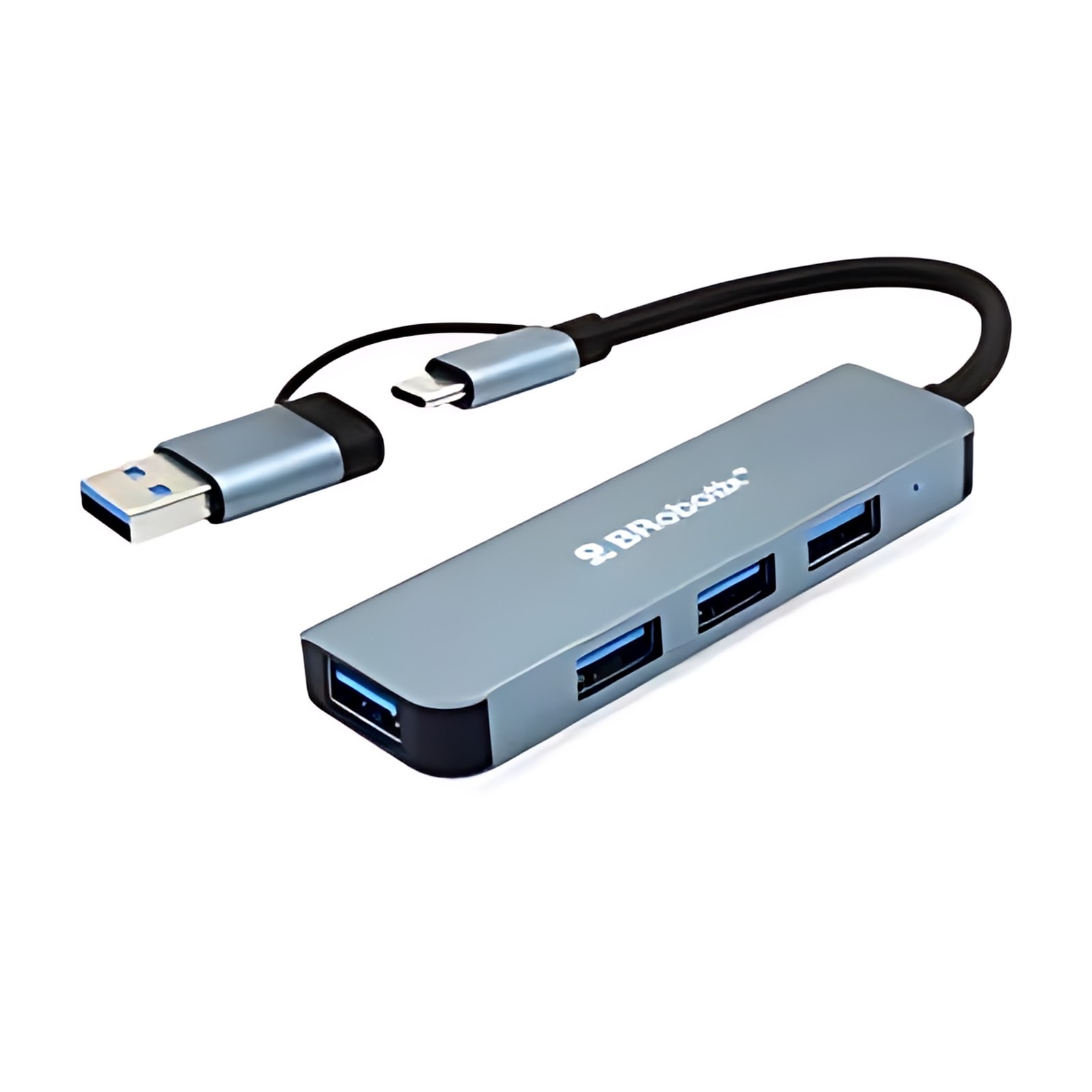 DOCKING 4 EN 1 USB V3.0 CONECTOR DUAL TIPO "C" y TIPO "A" a 4 PUERTOS TIPO A, PLUG AND PLAY, 4 PUERTOS USB 3.0