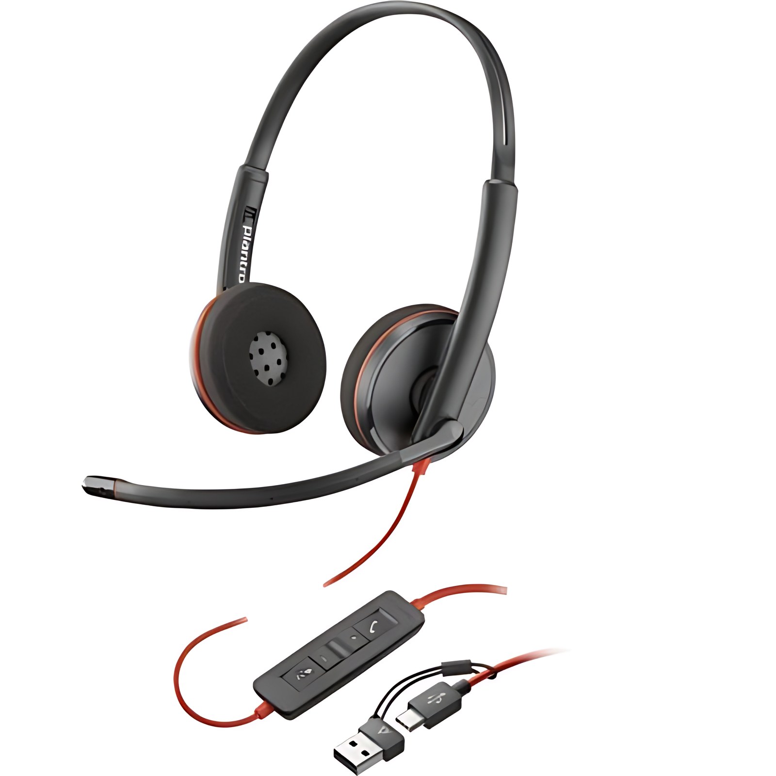Hp Poly Blackwire 3220 Stereo USB-C Headset +USB-C/A Adapter (Bulk)