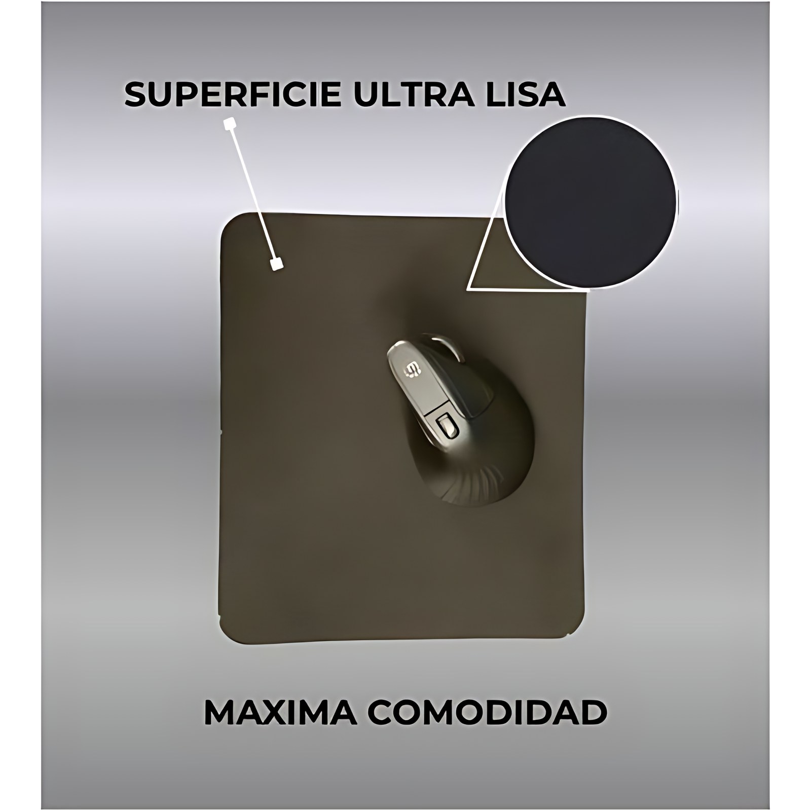 MOUSEPAD ESPUMA INDIVIDUAL NEGRO - Negro - Mayorista