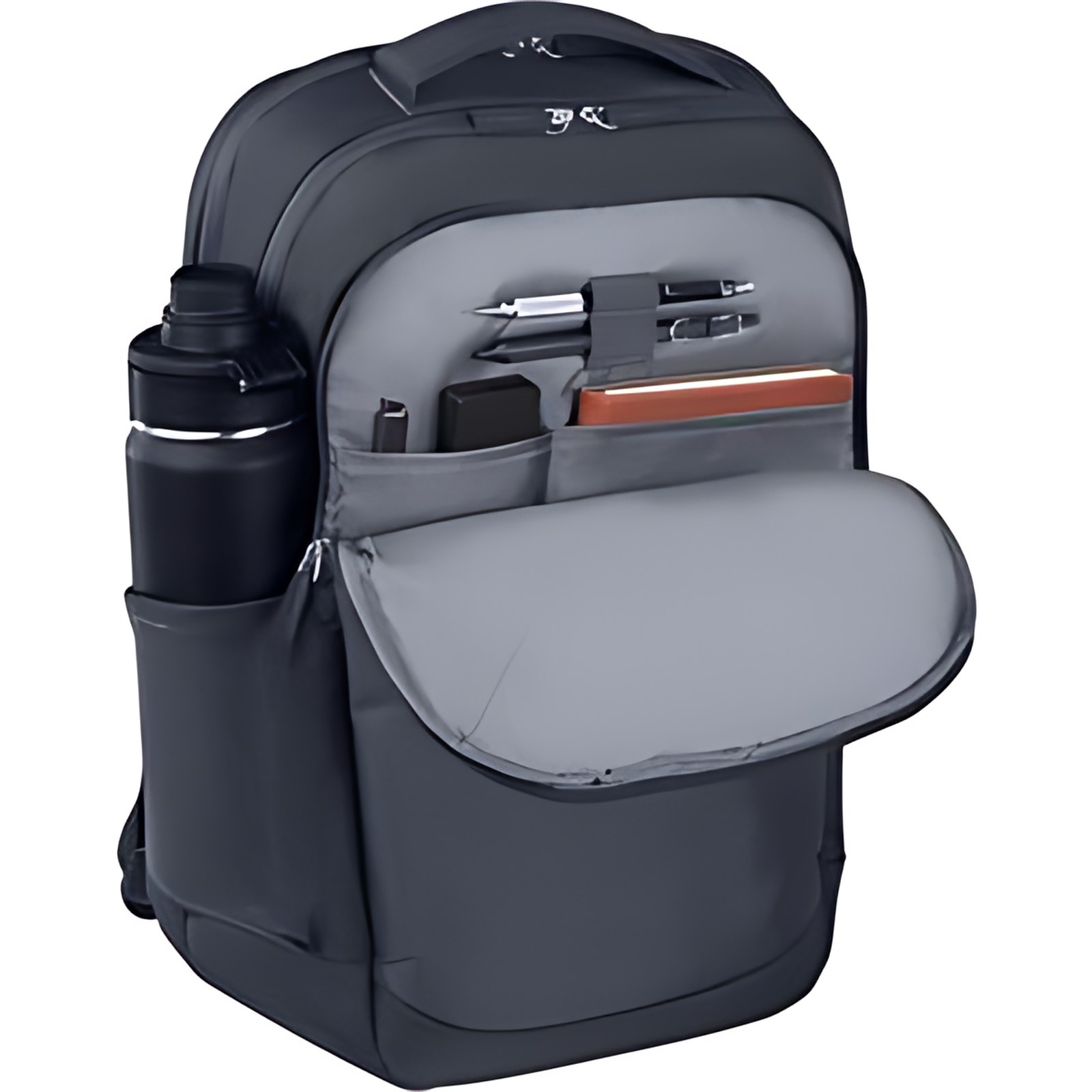 Mochila Hp Everyday De 16″, De 21l, De Poliéster 600d Resistente Al Agua, Accesorios; 1 Acceso Rápido; 1 Botella De Agua / Paraguas. Fabricada Con Materiales Reciclados, 60% De Plástico Reciclado Posconsumo; La Bolsa De Ldpe Contiene 100% De Plástico Reciclado; La Etiqueta Colgante Está Hecha De Papel 100% Reciclado. Un Año De Garantía.