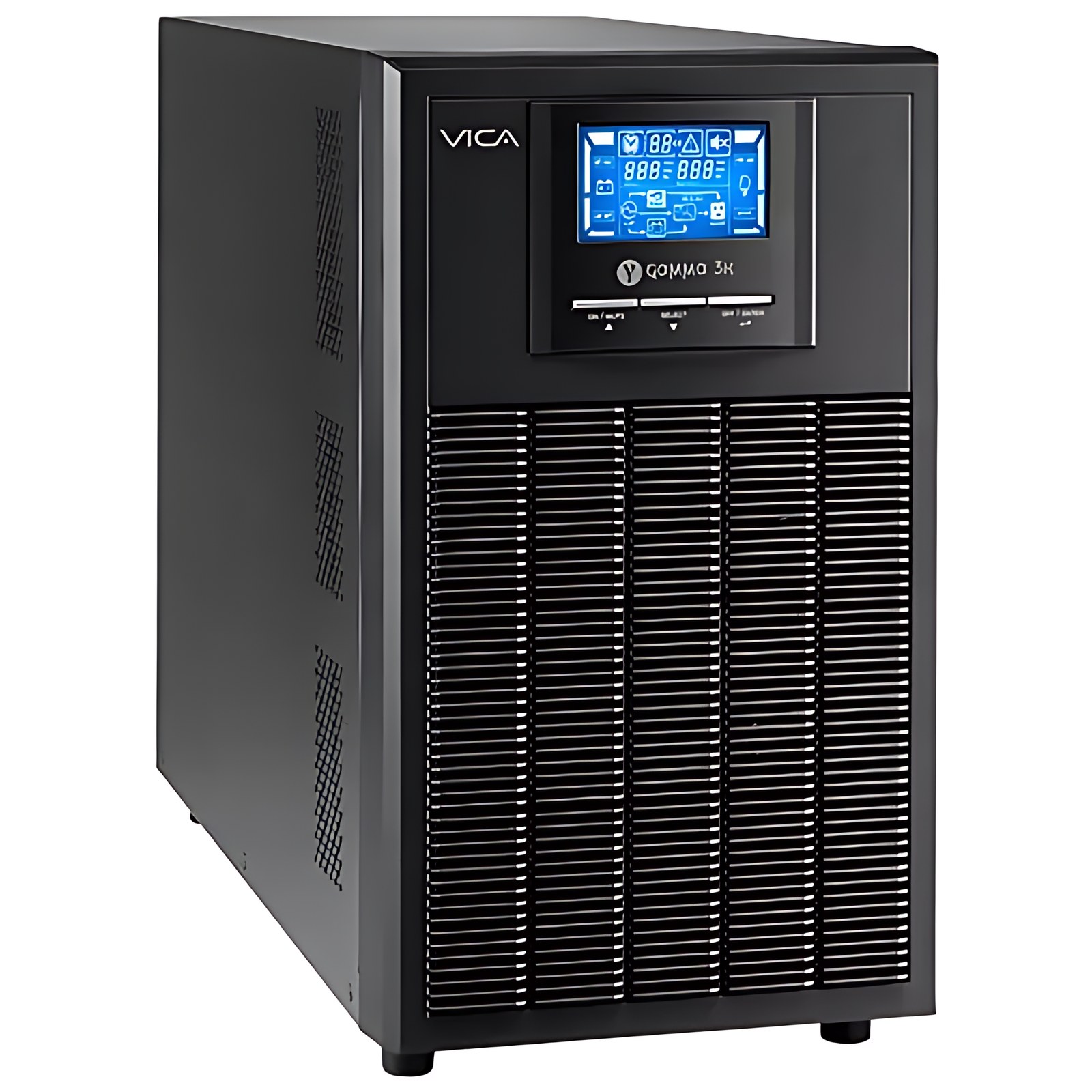 Vica Ups Online Gamma 3k Monofásico, Capacidad 3000va / 2700w, Diseño Torre, Pantalla Lcd, Software De Monitoreo, 4 Tomas Con Supresor De Picos, Reguladas Y Respaldadas 5-15/20r, Clavija Nema L5-30p, Puertos De Comunicación Usb, Rsr2323 Y Snmp, Doble Conversión, Control Por Microprocesador, Factor De Potencia De Salida 0.9, Amplio Rango De Voltaje (60-145 Vca), Modo Convertidor Disponible, Modo Eco Disponible, Rango De Frecuencia 40hz ~ 70hz, Fase Monofásico (fase + Neutro + Tierra), Voltaje De Salida 110/115/120/127vca, Regulación De Voltaje De Ca ±1% (modo Batería), Rango De Frecuencia (modo Batería) 50hz ± 0.25 Hz O 60hz ± 0.3hz, Rango De Frecuencia 47~53hz O 57~63hz (rango Sincronizado), Tiempo De Transferencia Modo Ac (modo Batería) Cero. Baterías 12v/9ah X 6, Tiempo De Recarga 4 Horas Al 90%. Dimensiones (mm) 421 X 190 X 318, Peso 26.2kg, Admite Tarjeta Snmp (opcional, Se Vende Por Separado), Software Inteligente De Monitoreo A Través De Puerto. 2 Años De Garantía En Partes, 1 Año De Garantía En Baterías.
