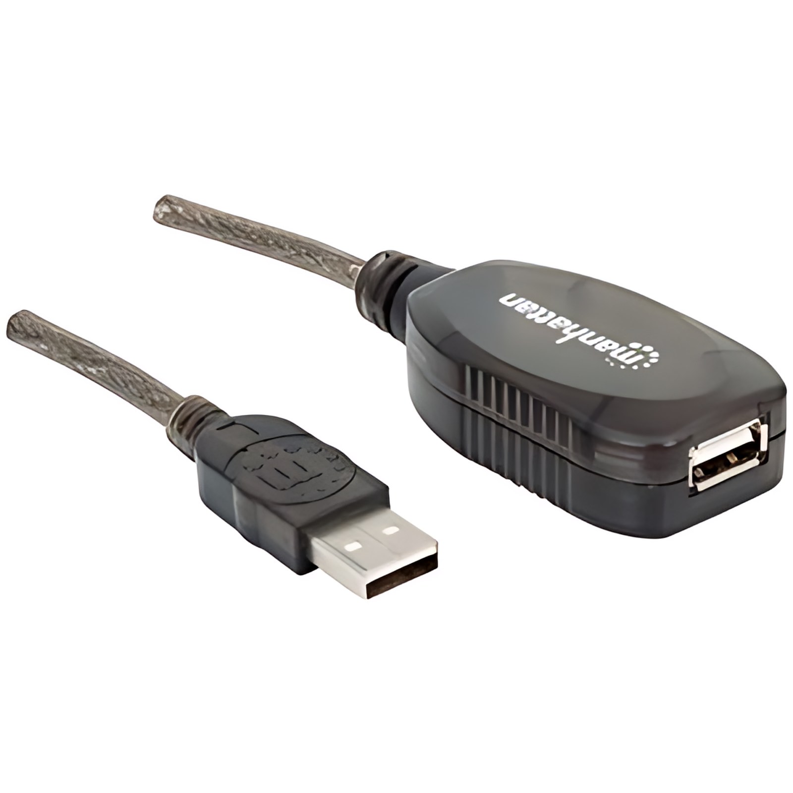 Manhattan Cable Usb V2.0 Ext. Activa 10.0m Bolsa – 480mbit/S – Cable De Extensión – Negro