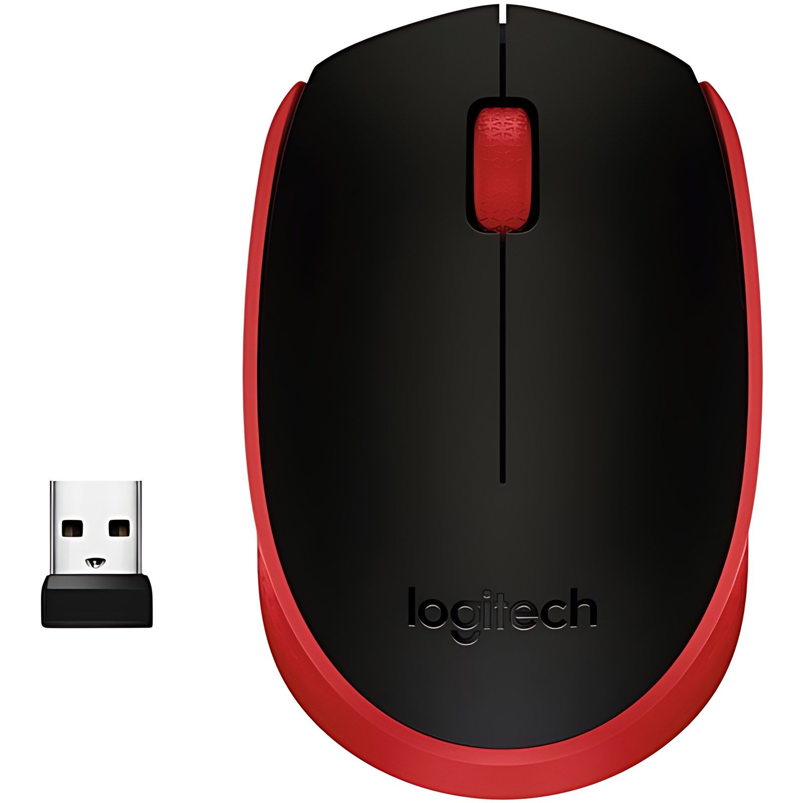 Mouse Logitech M170 – Radiofrecuencia – Usb – óptico – 3 Botón(es) – Rojo – Inalámbrico – Rueda De Desplazamiento – Simétrico