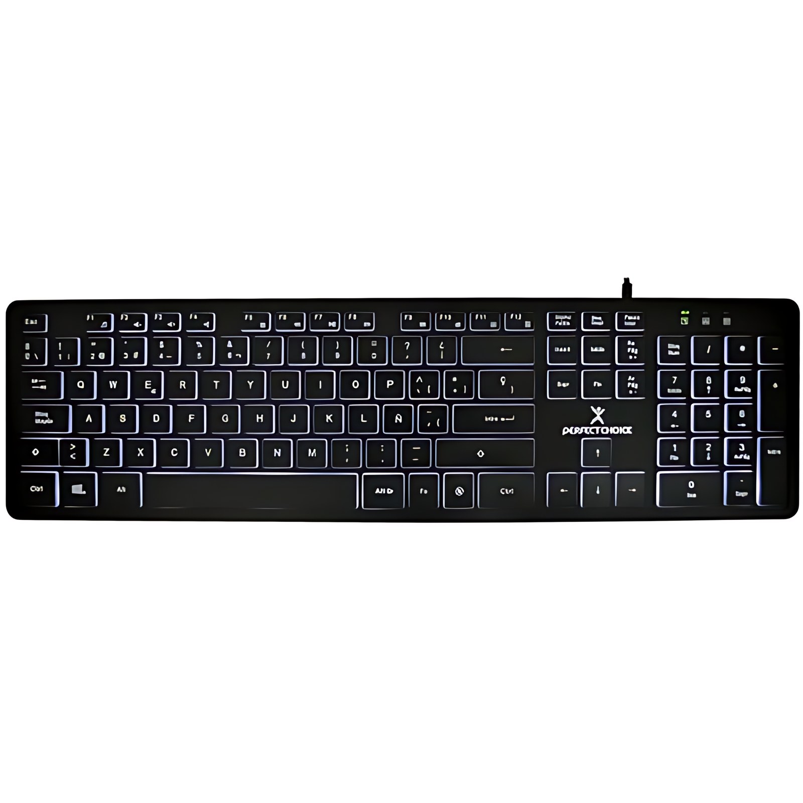 Perfect Choice Teclado – Tama?o Completo – Cable Conectividad – Usb 2.0 Interfaz – Español – Qwerty Diseño – Negro – Membrana Llave De Contacto – 104 Tecla(s) – Windows 2000, Windows Me, Windows Xp, Windows Vista, Windows 7, Windows 8, Windows 10, Windows 11 – Pc