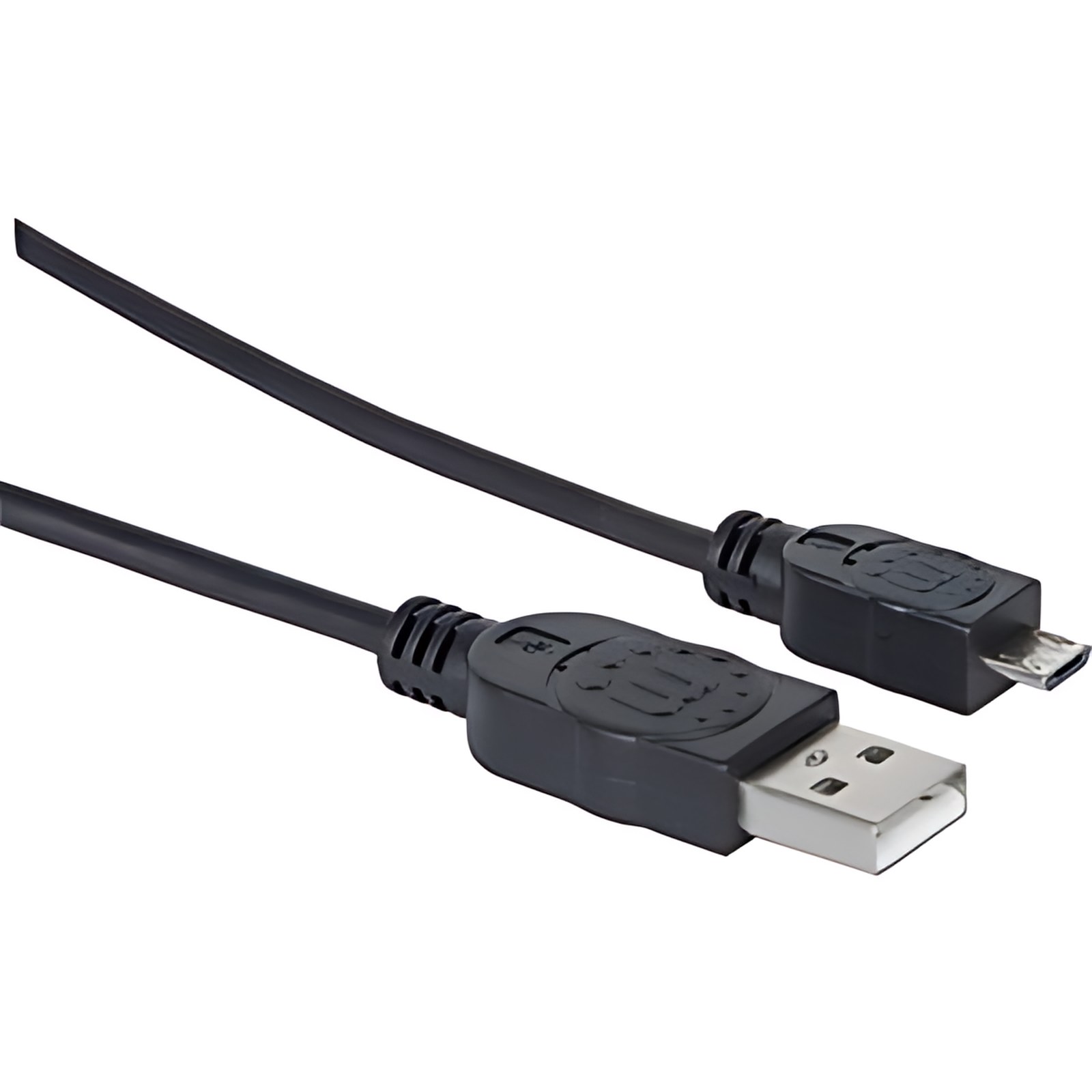 Manhattan Cable Usb V2 A-Micro B, Bolsa Pvc 1.8m Negro – Cable For Portátil – Extremo Prinicpal: 1 X Usb 2.0 Tipo A – Macho – 480mbit/S – Apantallado – Níquel Contacto Chapado – 28 Awg – Negro