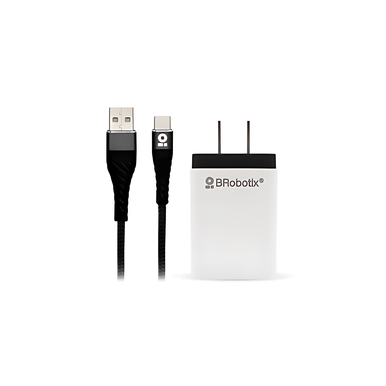 Brobotix Combo Usb De Carga Rapida Cargador Usb 3.0  Para Pared + Cable Usb Tipo C Color Negro – Adaptador Cable Corriente Alimentacion Telefono Celular – Usb Version 3.0 Fast Charging