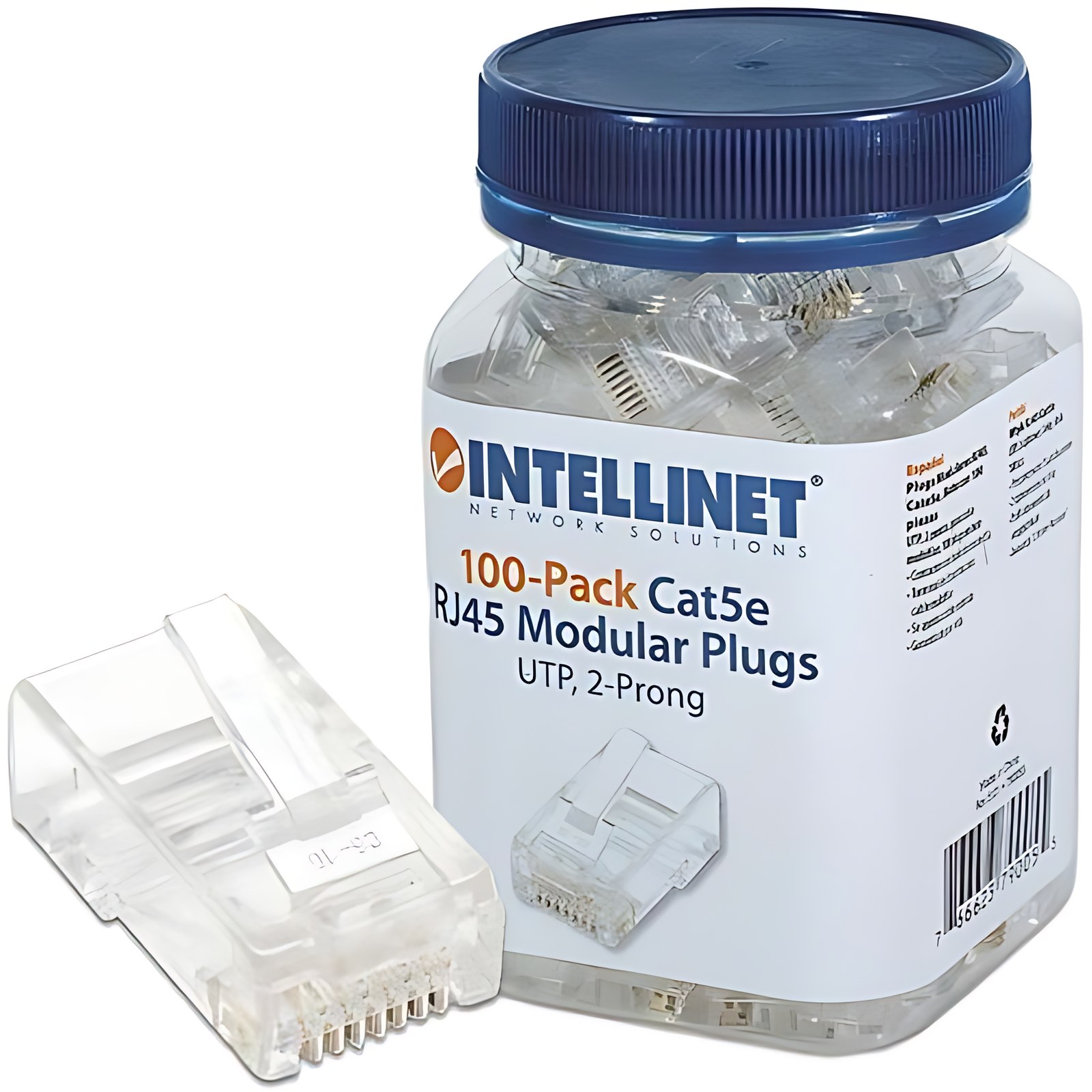 Intellinet Plug Rj45 Cat 5e Utp Multifilar 100 Pzas