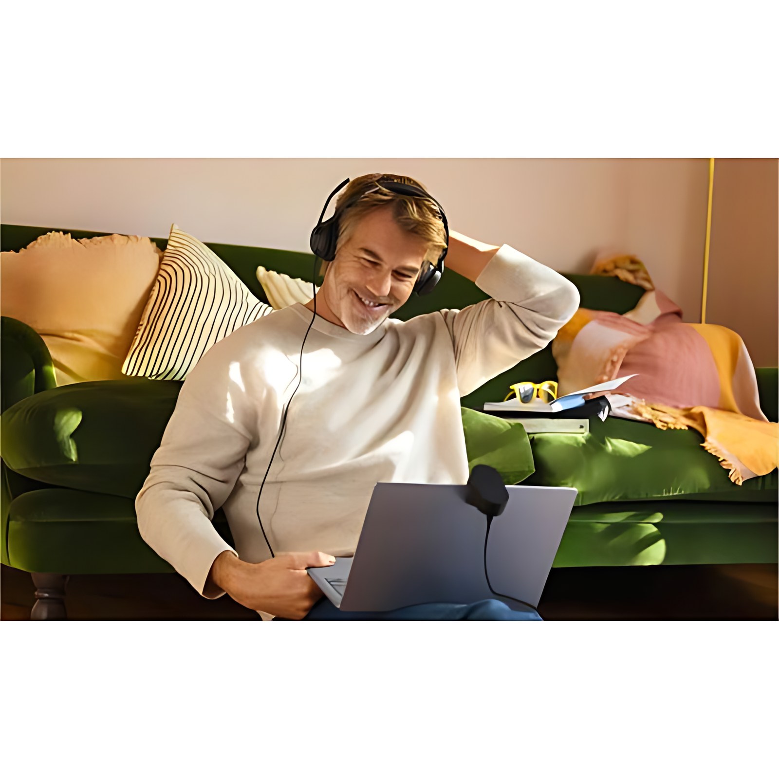 Auriculares Jabra Evolve2 50 Con cable/Inalámbrico Sobre la oreja, Sobre la cabeza Estéreo - Certificación Microsoft Teams - Binaural - Supra-aural - 3000cm - Bluetooth - 20Hz a 20kHz - 170cm Cable -
