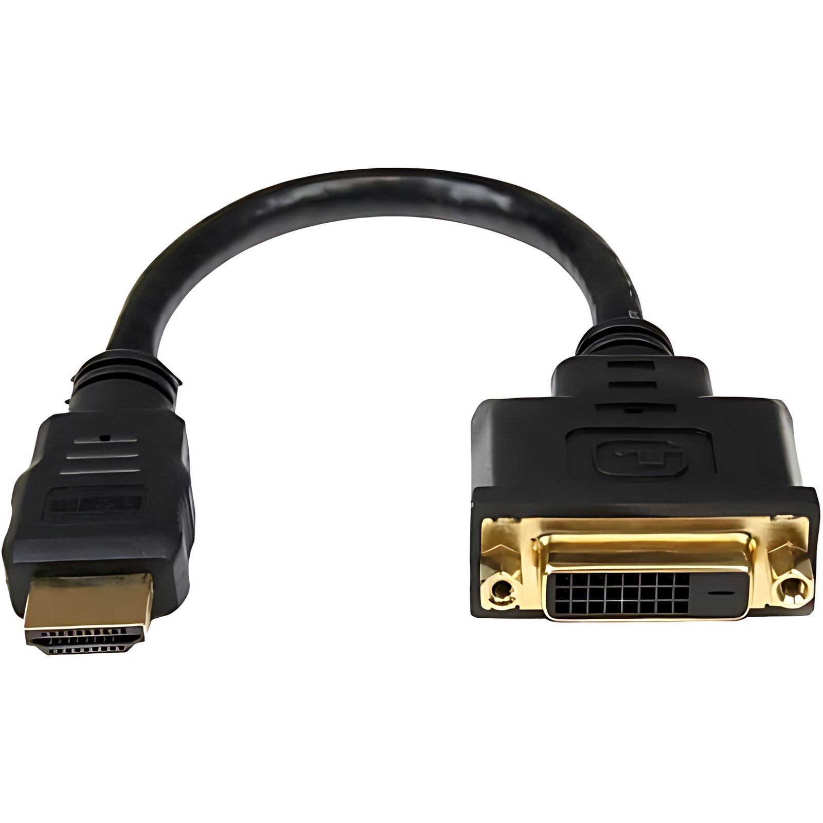 Startech.com Adaptador De 20cm Hdmi® A Dvi – Dvi-D Hembra – Hdmi Macho – Cable Convertidor Video – Cable For Dispositivo De Vídeo, Monitor, Portátil – Apantallado – Negro