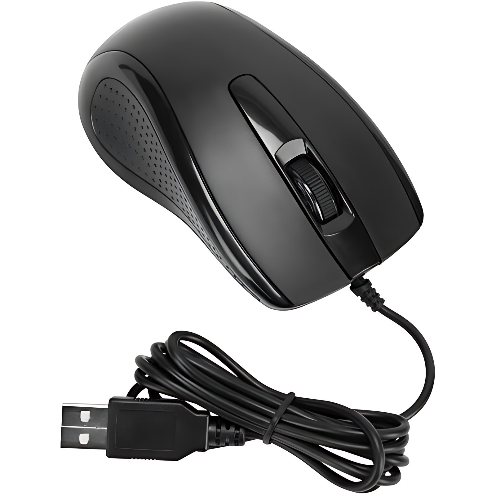 MOUSE OPTICO USB 5FT DISEÑO ERGONOMICO Y AMBIDIESTRO