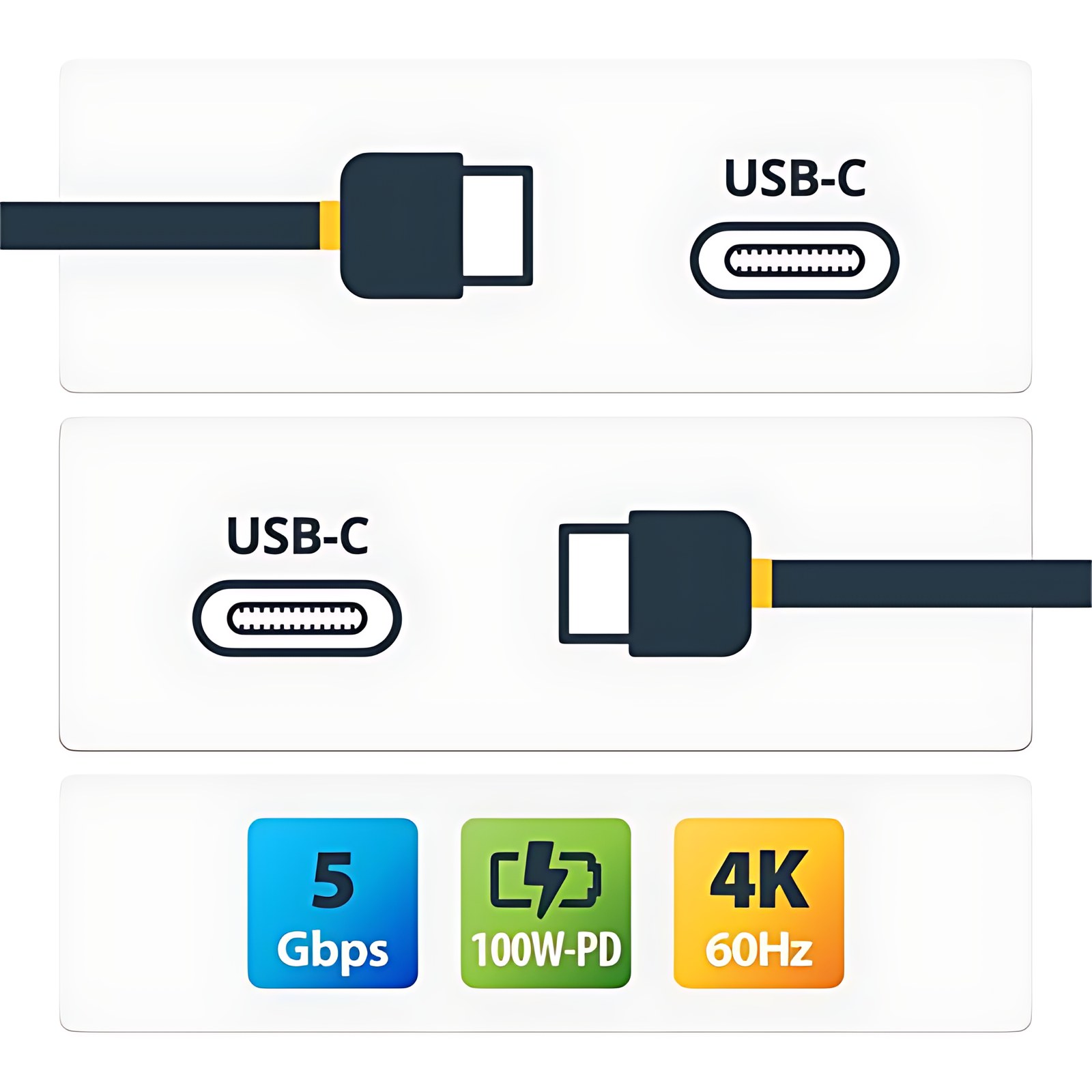 StarTech.com Cable 2m USB-C de 5Gbps - USBC - USB Tipo C USB 3.2 Gen 1 - Entrega de Alimentación PD 100W 5A, Modo Alt DP - Cable for Portátil, Teléfono, Dock, MacBook Air, MacBook Pro, iPad Pro, Smart