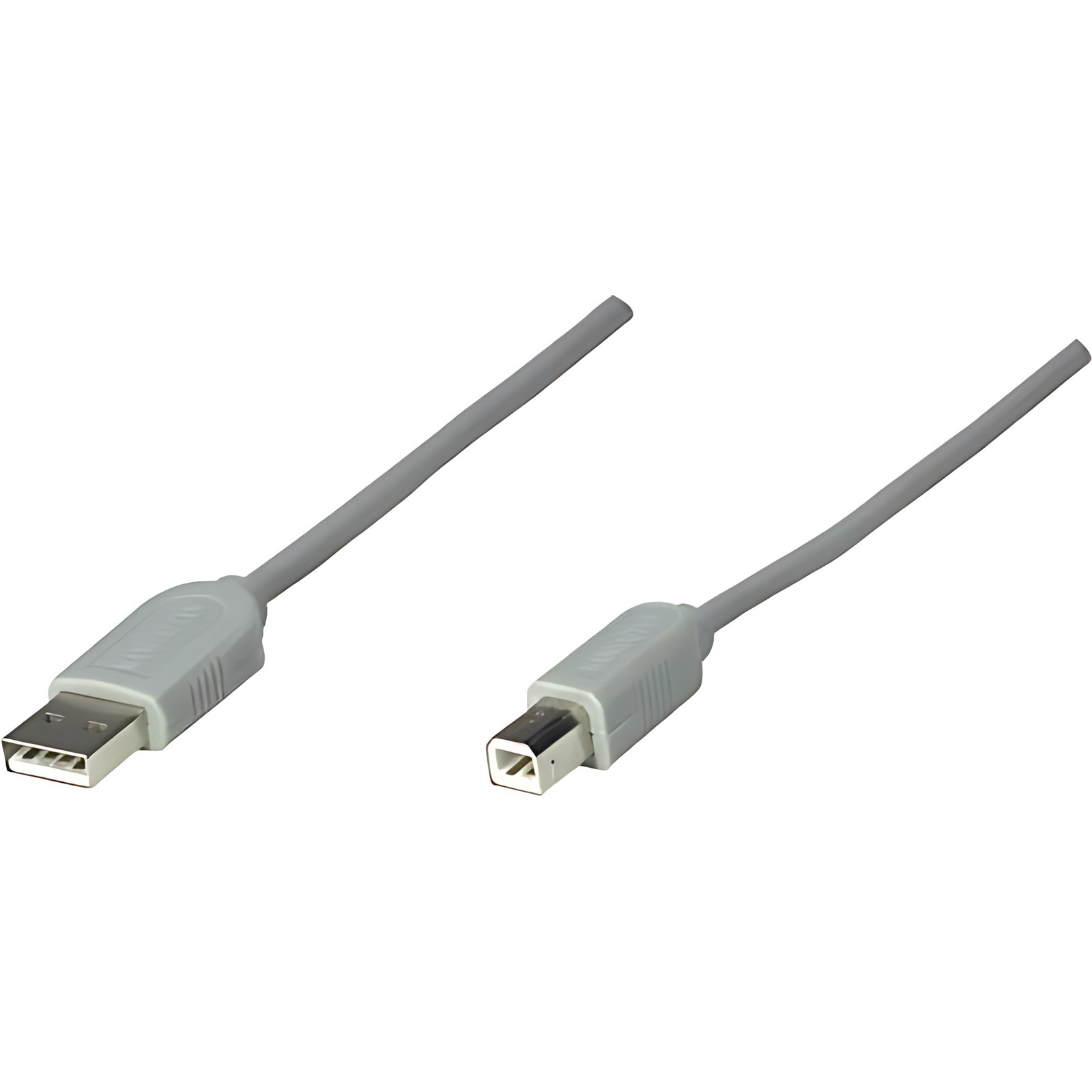 Manhattan 4.50m USB/USB-B Cable de transferencia de datos - Cable for Dispositivo USB, Hub, Computador - 12Mbit/s - Apantallado - Níquel Contacto chapado - 28 AWG - Gris